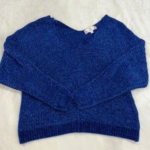 Blue soft knit sweater